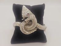Buddha dragon - puur zilveren armband .925 zilver - afbeelding 1 van  8