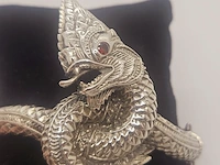 Buddha dragon - puur zilveren armband .925 zilver - afbeelding 5 van  8