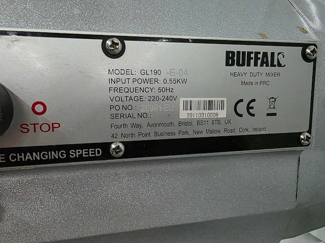 Buffalo - gl190 - spiraalkneder - afbeelding 5 van  8