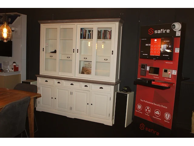 Buffetkast met vier schuifdeuren, negen lades en vier kastjes. afmeting 200 x 50 x 221 cm - afbeelding 1 van  4