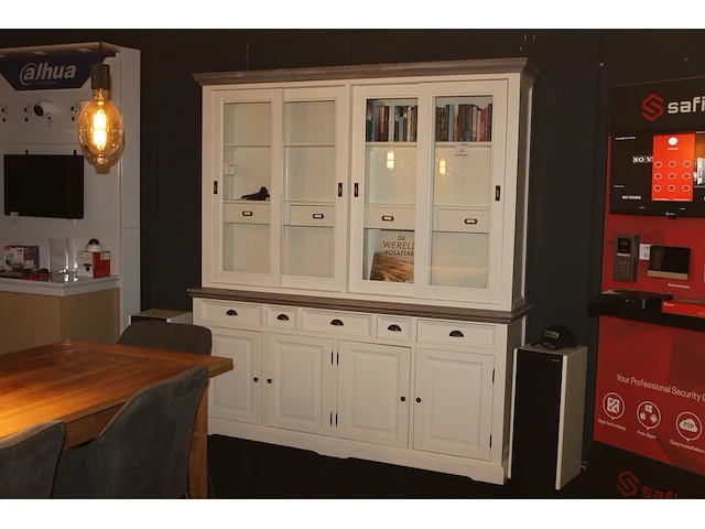 Buffetkast met vier schuifdeuren, negen lades en vier kastjes. afmeting 200 x 50 x 221 cm - afbeelding 4 van  4
