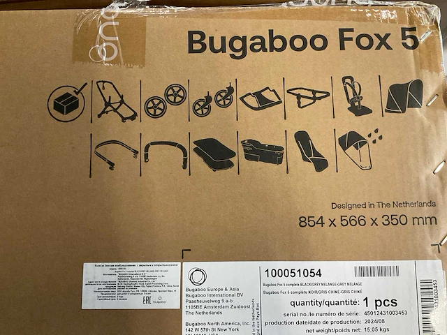 Bugaboo fox 5 kinderwagen met wieg en stoel - afbeelding 2 van  4