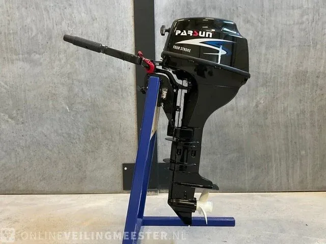Buitenboord motor parsun, f98bml f9.8 4-takt langstaart op knuppel, zwart - afbeelding 2 van  6