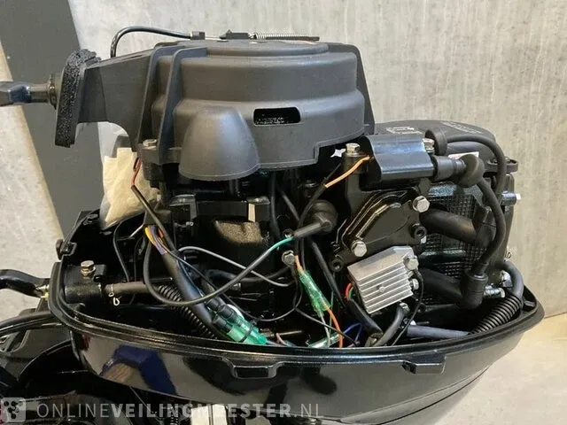 Buitenboord motor parsun, f98bml f9.8 4-takt langstaart op knuppel, zwart - afbeelding 3 van  6