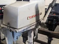 Buitenboord motor tomos, 4 pk 2-takt kortstaart op knuppel - afbeelding 1 van  9