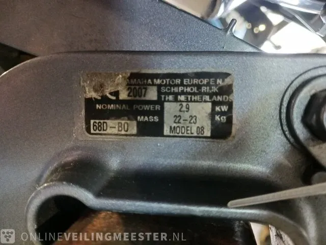 Buitenboordmotor yamaha, 4 pk, grijs / chroom, bouwjaar 2007 - afbeelding 7 van  15