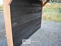 Buitenverblijf overkapping douglas 1200x400cm hoogte 245cm met achterwand - afbeelding 4 van  9