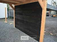 Buitenverblijf overkapping douglas 1200x400cm hoogte 245cm met achterwand - afbeelding 5 van  9
