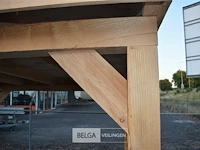 Buitenverblijf overkapping douglas 1200x400cm hoogte 245cm met achterwand - afbeelding 8 van  9