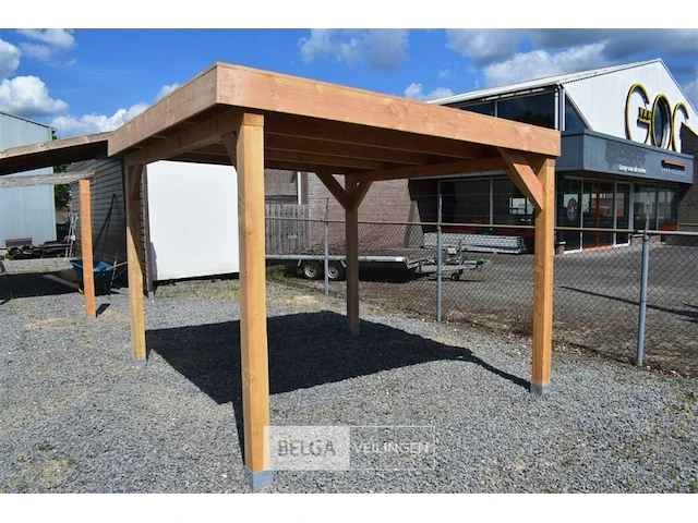 Buitenverblijf overkapping douglas 400x400cm hoogte 245cm - afbeelding 2 van  7