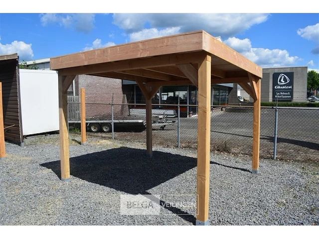 Buitenverblijf overkapping douglas 400x400cm hoogte 245cm - afbeelding 3 van  7