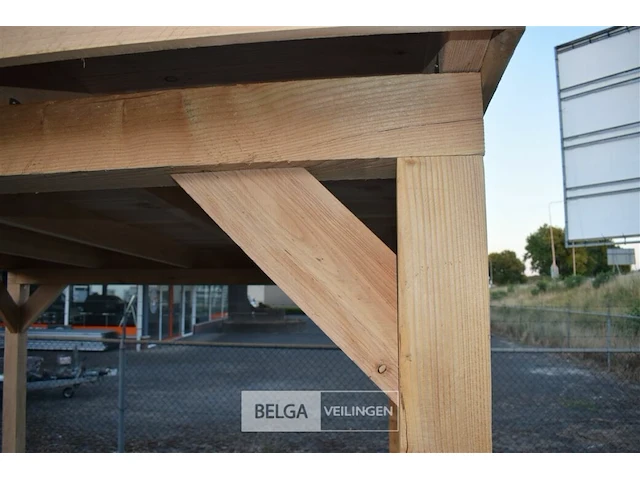 Buitenverblijf overkapping douglas 600x300cm hoogte 245cm met achterwand - afbeelding 8 van  9