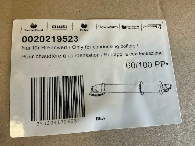 Bulex geveldoorvoer buis (6x) - afbeelding 2 van  3