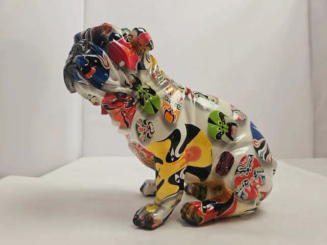 Bulldog sculptuur - graffiti dog - afbeelding 2 van  6