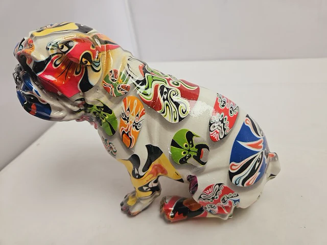 Bulldog sculptuur - graffiti dog - afbeelding 5 van  6