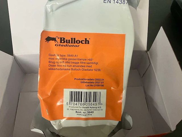 Bulloch 5649 a1 gasfilter voor masker (2x) - afbeelding 2 van  3