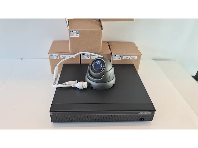 Bundel: 5 mp netwerkrecorder + 4x 5 mp ip-camera herospeed, cpd708-ip5 + 4x cpc131g-ir-ip5 - afbeelding 1 van  4