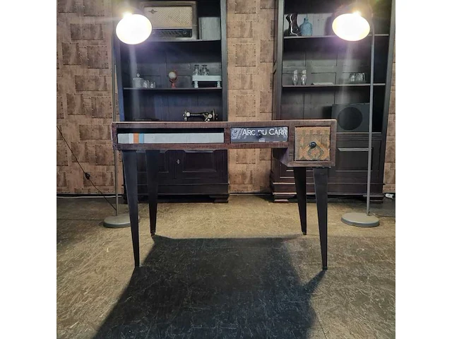 Bureau chesterfield, bruin - afbeelding 1 van  2