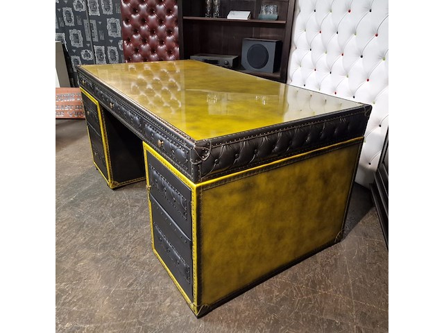 Bureau chesterfield, dunnings, zwart, geel - afbeelding 2 van  12