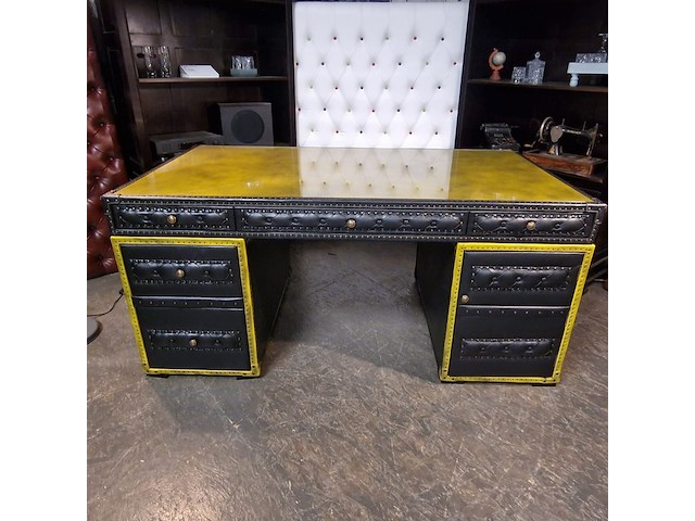 Bureau chesterfield, dunnings, zwart, geel - afbeelding 1 van  12