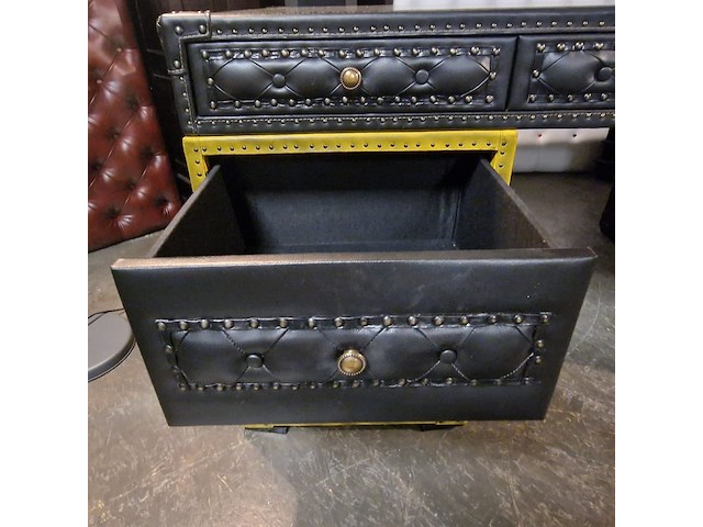 Bureau chesterfield, dunnings, zwart, geel - afbeelding 7 van  12