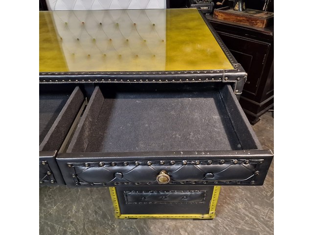 Bureau chesterfield, dunnings, zwart, geel - afbeelding 11 van  12