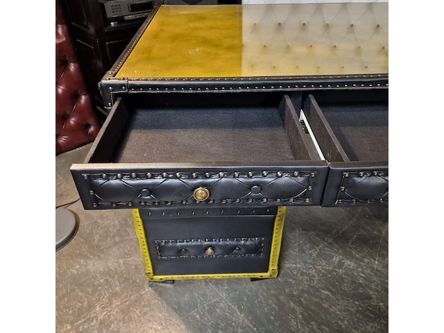 Bureau chesterfield, dunnings, zwart, geel - afbeelding 12 van  12