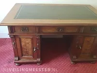 Bureau, damesbureau. schrijfblad leer groen, bouwjaar 19e eeuw - afbeelding 10 van  12