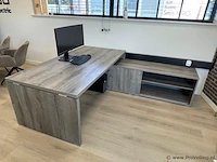 Bureau met kast - 200x100x74 cm - afbeelding 1 van  3