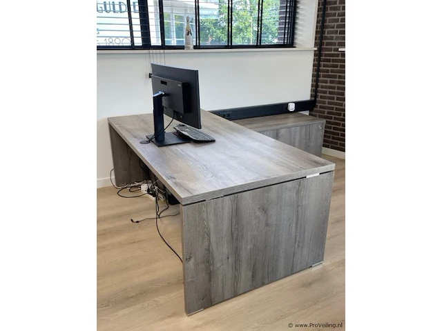Bureau met kast - 200x100x74 cm - afbeelding 3 van  3