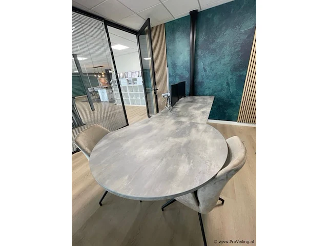 Bureau met vergaderdruppel - 185x120 in hoogte verstelbaar - afbeelding 2 van  4