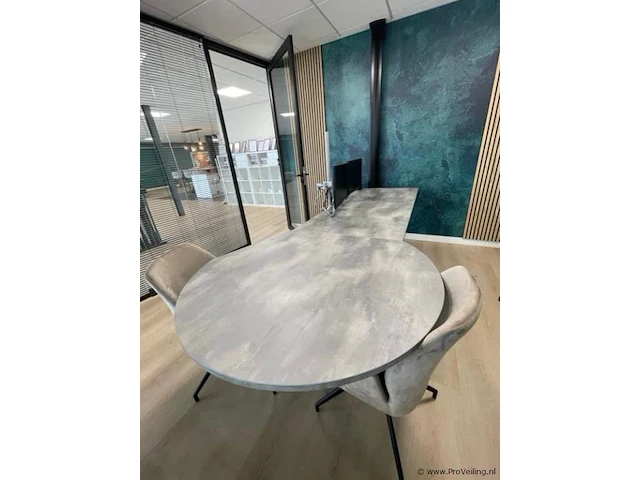 Bureau met vergaderdruppel - 185x120 in hoogte verstelbaar - afbeelding 2 van  4