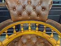 Bureaustoel chesterfield, captain, bruin - afbeelding 1 van  5