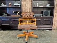 Bureaustoel chesterfield, captain, bruin - afbeelding 2 van  5