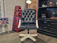 Bureaustoel chesterfield, gainsborough, zwart, wit - afbeelding 1 van  5