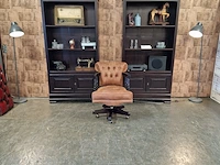 Bureaustoel chesterfield, stoker, cognac - afbeelding 4 van  7