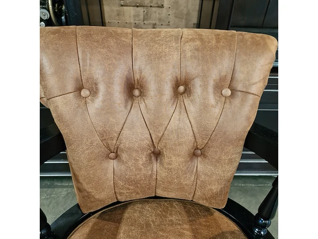 Bureaustoel chesterfield, stoker, cognac - afbeelding 7 van  7