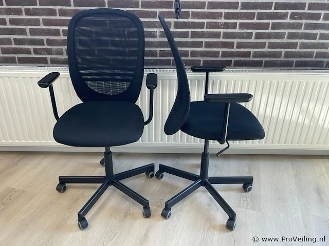Bureaustoel met stoffen bekleding - 2 stuks - afbeelding 2 van  4