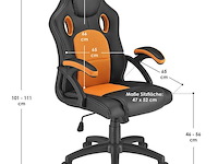 Bureaustoel racing oranje - afbeelding 9 van  9