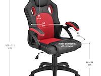 Bureaustoel racing rood - afbeelding 9 van  9