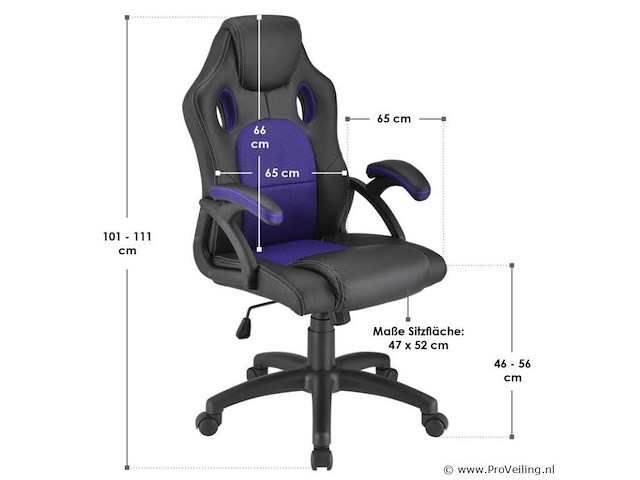 Bureaustoel racing - afbeelding 2 van  10