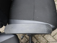 Bureaustoelen - zwart (skai) leder gestoffeerd - 3 stuks - afbeelding 3 van  5