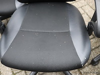 Bureaustoelen - zwart (skai) leder gestoffeerd - 3 stuks - afbeelding 5 van  5