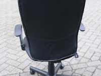 Bureaustoelen - zwart (skai) leder gestoffeerd - 5 stuks - afbeelding 4 van  6