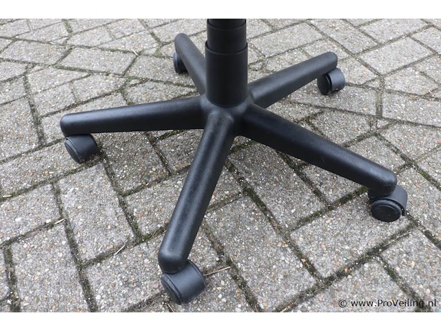 Bureaustoelen - zwart (skai) leder gestoffeerd - 5 stuks - afbeelding 6 van  6