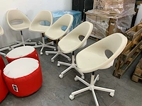 Bureaustoelen met poefen - afbeelding 5 van  7