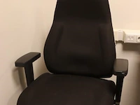 Bureaustoelen | zwart gestoffeerd | 3 stuks - afbeelding 1 van  10