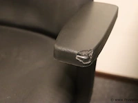 Bureaustoelen | zwart gestoffeerd | 3 stuks - afbeelding 3 van  10