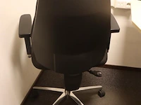 Bureaustoelen | zwart gestoffeerd | 3 stuks - afbeelding 4 van  10