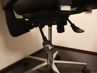 Bureaustoelen | zwart gestoffeerd | 3 stuks - afbeelding 5 van  10